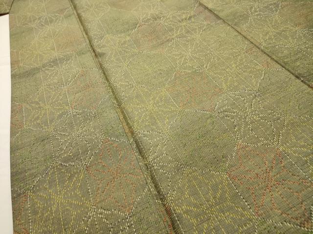 平和屋着物□上質な紬 亀甲花文 正絹 逸品 AABH6064sx