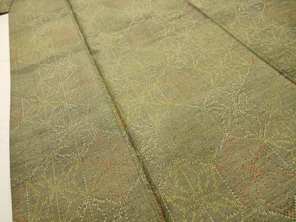 平和屋着物■上質な紬　亀甲花文　正絹　逸品　AABH6064sx