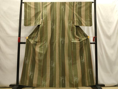 平和屋着物■上質な紬 舞蝶間道 正絹 逸品 AABH6065sx