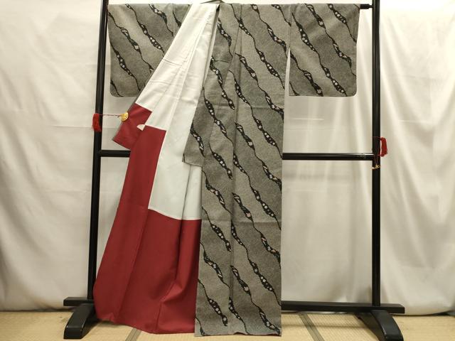 平和屋着物■小紋 花宝尽くし 洗える着物 AABH6077sx