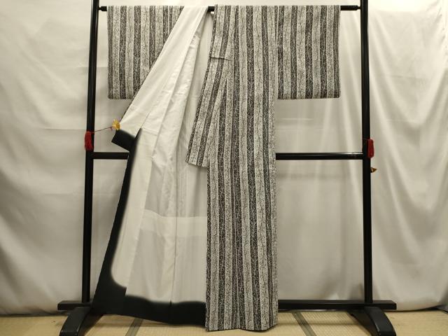 平和屋着物■小紋 枝葉間道 洗える着物 AABH6081sx