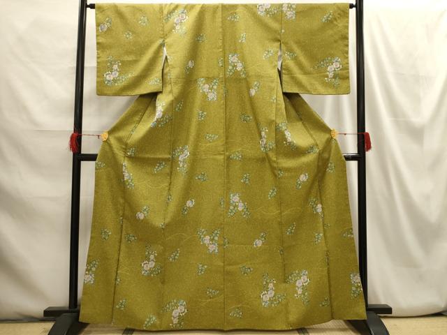 平和屋着物■小紋 辻が花文 洗える着物 AABH6090sx