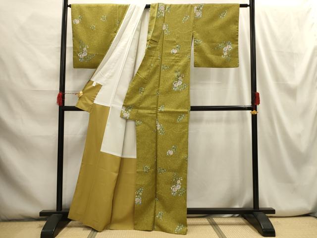 平和屋着物■小紋 辻が花文 洗える着物 AABH6090sx