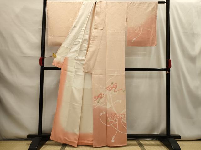 平和屋着物■訪問着 駒刺繍 結び紐文 正絹 逸品 AABH6092sx
