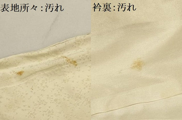 平和屋着物■訪問着 駒刺繍 雲取り花唐草文 金彩 正絹 逸品 AABH6093sx