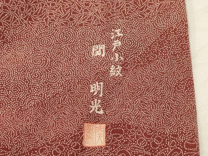 平和屋着物■江戸小紋 作家物 寄せ小紋柄 正絹 逸品 AABH6097sx