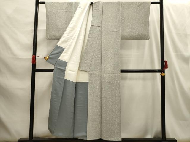 平和屋着物■上質な小紋 花唐草文 正絹 逸品 AABH6101sx