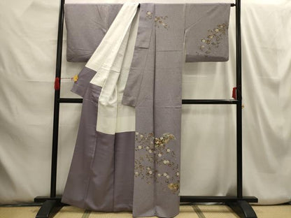 平和屋着物■訪問着 扇面花文 金彩 正絹 逸品 AABH6104sx