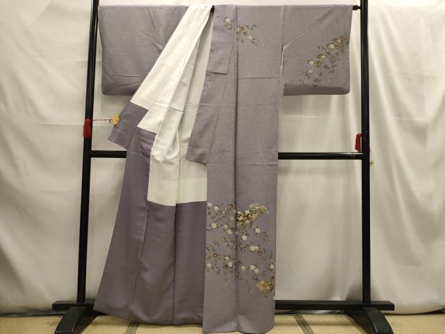 平和屋着物■訪問着 扇面花文 金彩 正絹 逸品 AABH6104sx