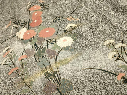 平和屋着物■訪問着 草花文 暈し染め 金彩 三越扱い 正絹 逸品 AABH6105sx