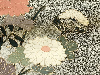 平和屋着物■訪問着 草花文 暈し染め 金彩 三越扱い 正絹 逸品 AABH6105sx