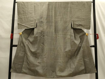平和屋着物■男性　紬　格子　正絹　逸品　AABH6115sx