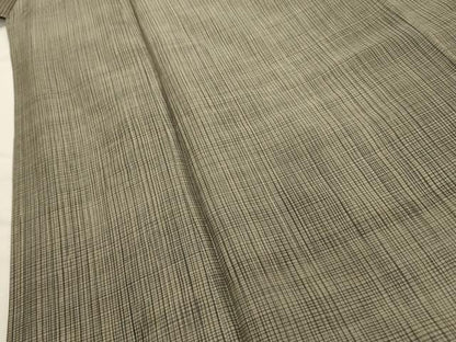 平和屋着物■男性　紬　格子　正絹　逸品　AABH6115sx