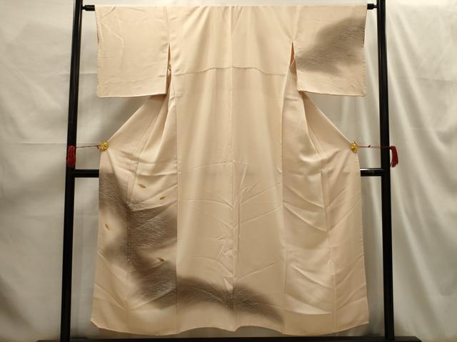 平和屋着物■訪問着 舞葉文 押し花 暈し染め 正絹 逸品 AABH6117sx
