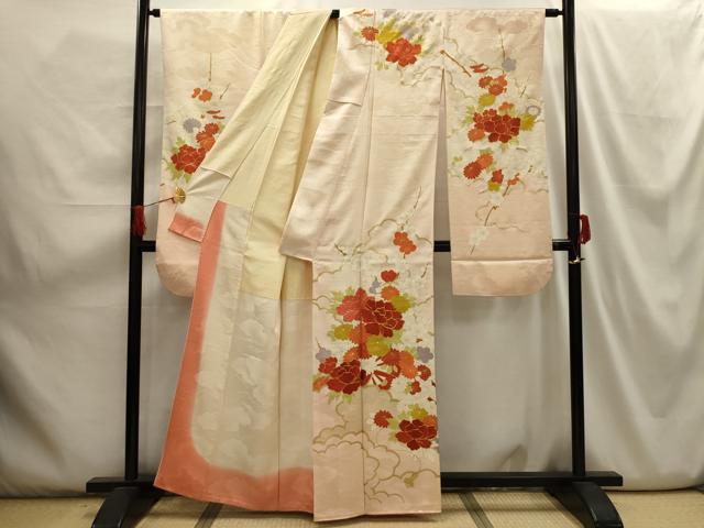 平和屋着物□豪華振袖 駒刺繍 花車文 金彩 正絹 逸品 AABH6118sx