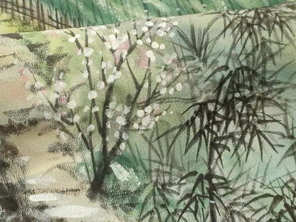 平和屋着物■豪華黒留袖 作家物 風景文 暈し染め 正絹 逸品 AABH6123sx