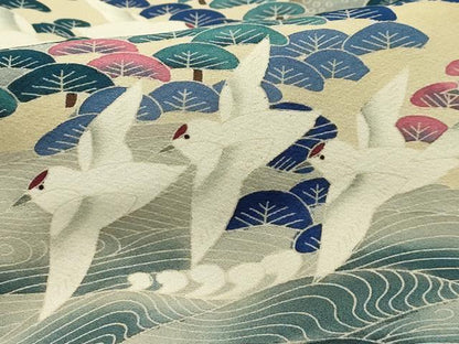 平和屋着物■豪華黒留袖　作家物　飛鶴浜松文　正絹　逸品　AABH6127sx