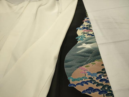 平和屋着物■豪華黒留袖　作家物　飛鶴浜松文　正絹　逸品　AABH6127sx