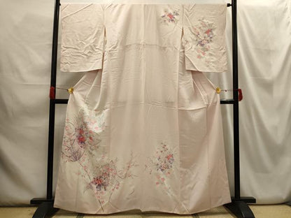 平和屋着物■訪問着 花鳥文 暈し染め 正絹 逸品 AABH6135sx