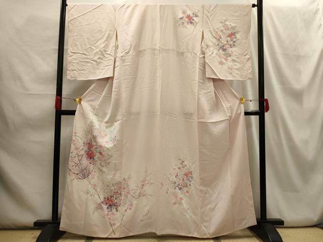 平和屋着物■訪問着 花鳥文 暈し染め 正絹 逸品 AABH6135sx