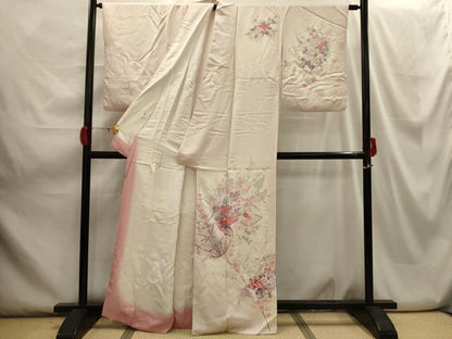 平和屋着物■訪問着 花鳥文 暈し染め 正絹 逸品 AABH6135sx