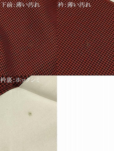 平和屋着物■上質な紬 格子 正絹 逸品 AABH6136sx