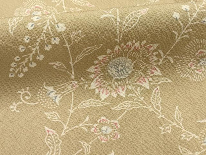 平和屋着物■上質な小紋 更紗花文 正絹 逸品 AABH6137sx