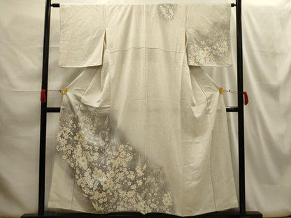 平和屋着物■訪問着 草花文 暈し染め 正絹 逸品 AABH6138sx