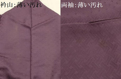 平和屋着物■上質な色無地 網代地紋 濃色 正絹 逸品 AABH6139sx