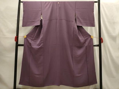 平和屋着物■上質な色無地 網代地紋 濃色 正絹 逸品 AABH6139sx