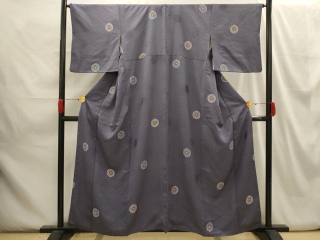 平和屋着物■上質な小紋 花丸文 金彩 正絹 逸品 AABH6144sx