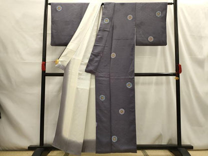 平和屋着物■上質な小紋 花丸文 金彩 正絹 逸品 AABH6144sx