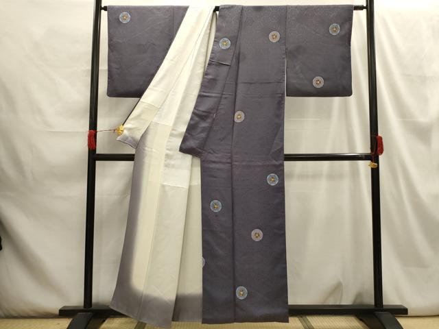 平和屋着物■上質な小紋 花丸文 金彩 正絹 逸品 AABH6144sx