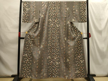 平和屋着物■上質な小紋　舞花文　金彩　正絹　逸品　AABH6148sx