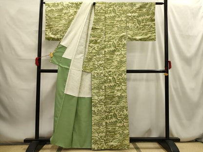 平和屋着物■小紋　風景文　洗える着物　AABH6154sx