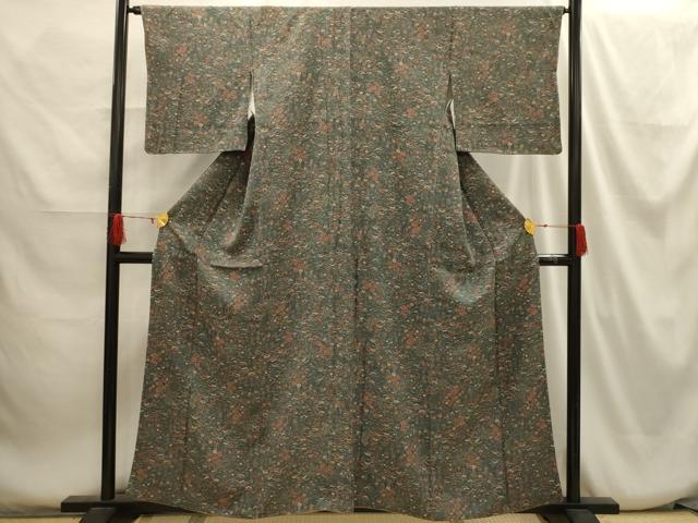 平和屋着物■上質な小紋 風景文 正絹 逸品 AABH6163sx