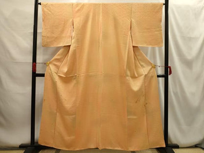 平和屋着物■上質な小紋 花青海波地紋 暈し染め 正絹 逸品 AABH6164sx