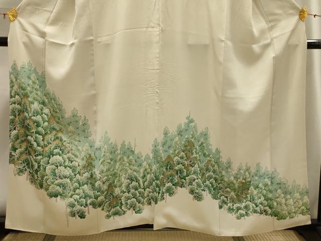 平和屋着物■豪華色留袖 樹林文 正絹 逸品 AABH6167sx