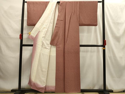 平和屋着物■上質な小紋 草花文 正絹 逸品 AABH6168sx