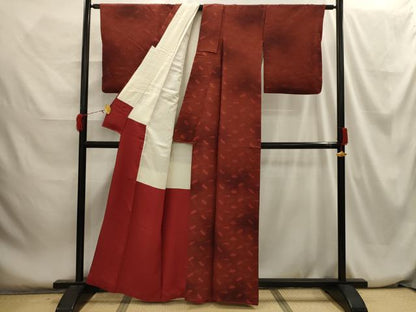 平和屋着物■上質な小紋 地紙重ね地紋 暈し染め 正絹 逸品 AABH6169sx