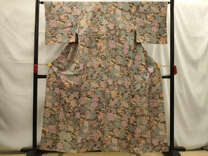 平和屋着物■上質な小紋 風景文 正絹 逸品 AABH6171sx