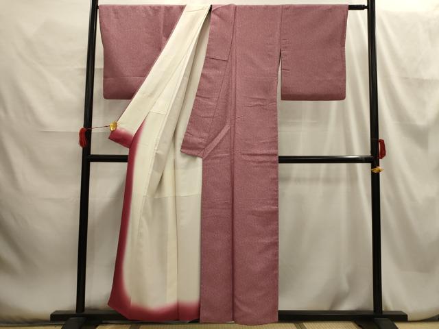 平和屋着物■上質なお召　舞蝶文　正絹　逸品　AABH6177sx