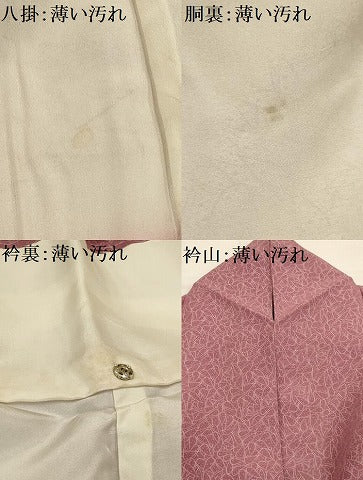平和屋着物■上質なお召　舞蝶文　正絹　逸品　AABH6177sx