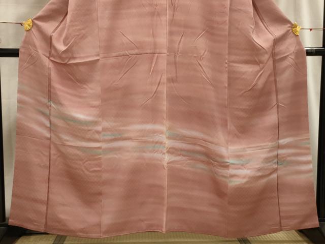 平和屋着物■色留訪問着　霞文　暈し染め　正絹　逸品　AABH6182sx
