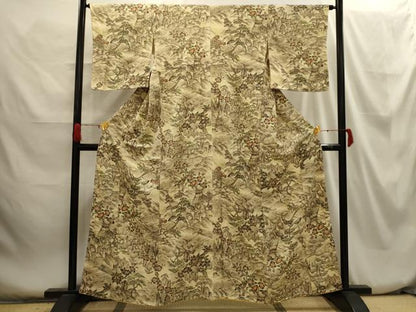 平和屋着物■上質な小紋　風景文　正絹　逸品　AABH6183sx