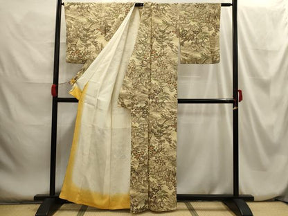 平和屋着物■上質な小紋　風景文　正絹　逸品　AABH6183sx