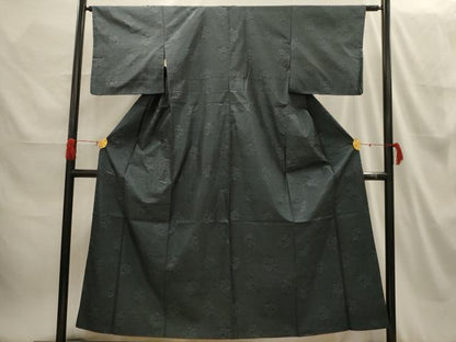平和屋着物■本場大島紬　花菱文　正絹　逸品　AABH6184sx