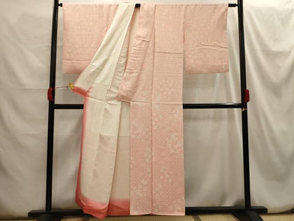 平和屋着物■上質な小紋　花唐草文　正絹　逸品　AABH6187sx