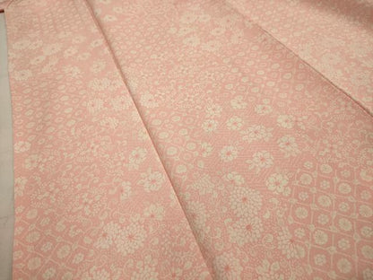 平和屋着物■上質な小紋　花唐草文　正絹　逸品　AABH6187sx