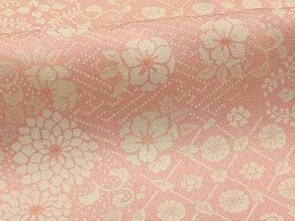 平和屋着物■上質な小紋　花唐草文　正絹　逸品　AABH6187sx